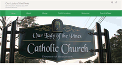 Desktop Screenshot of ourladyofthepinescatholicchurch.com